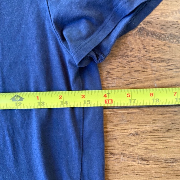 Quince Womens Cotton Modal Scoop Neck Tee Shirt Medium Minimal Navy Blue - Picture 6 of 6